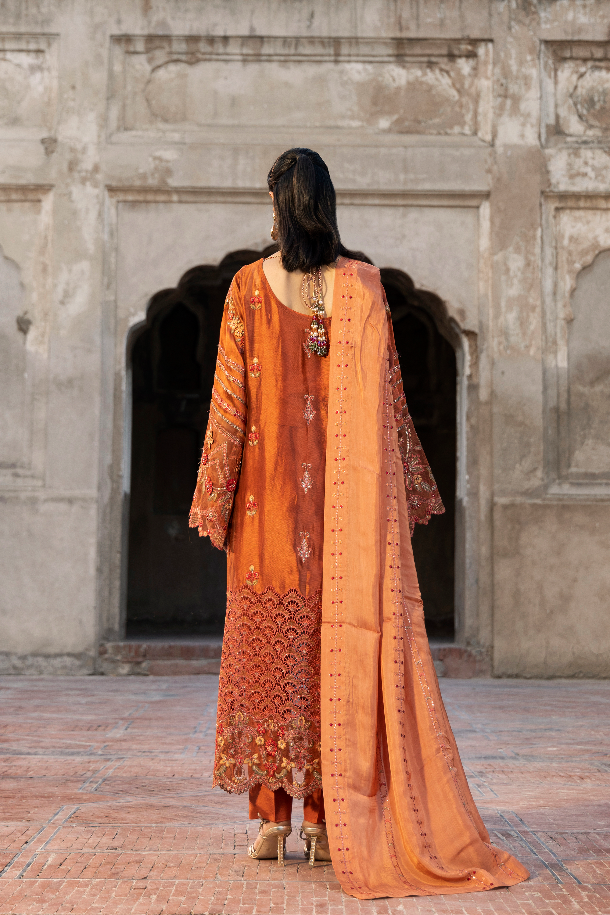 Rust Embroidered Pakistani Festive Suit-Anaya Festive ’26
