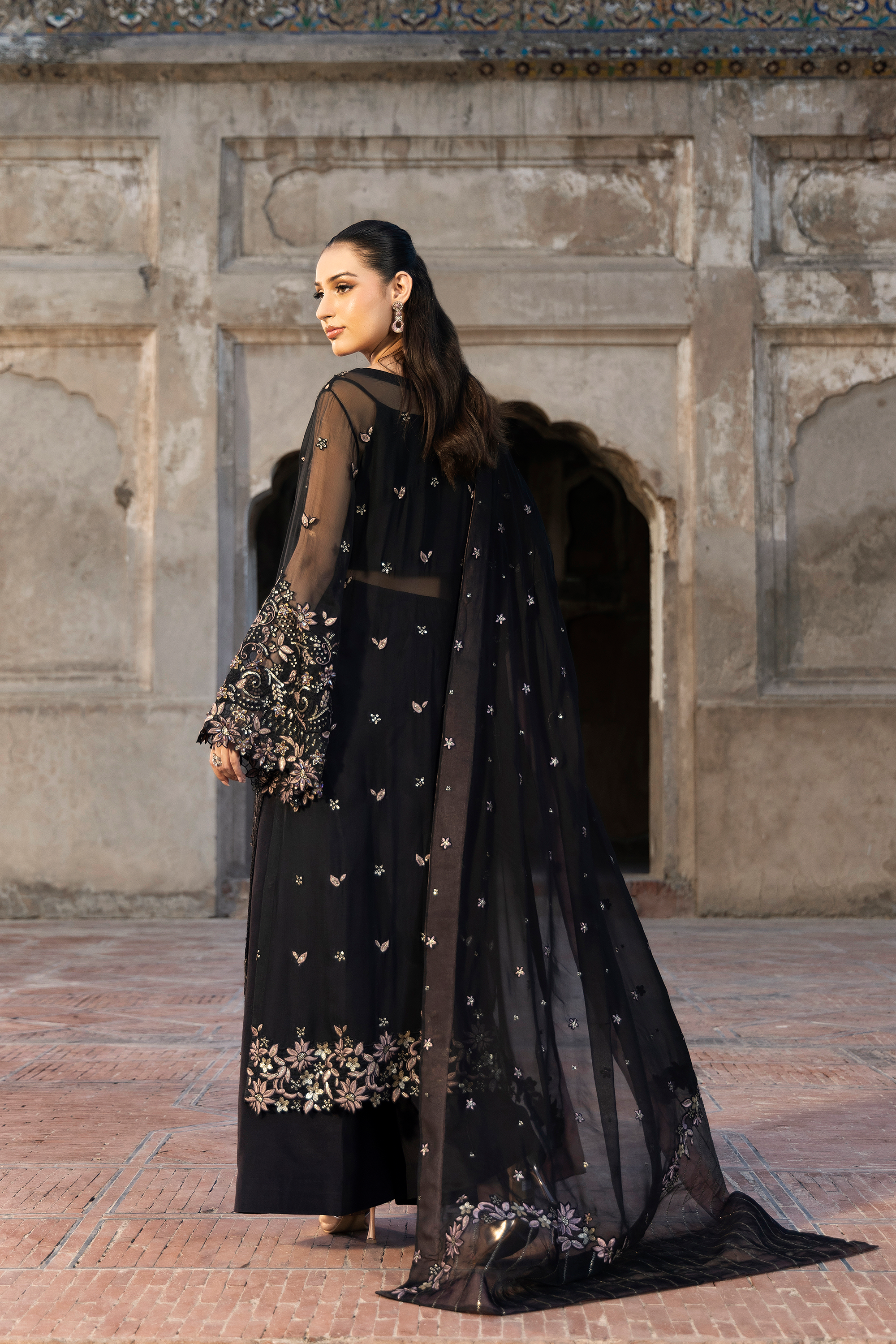 Black Embroidered Luxury Pakistani Festive Suit-Anaya Festive ’26