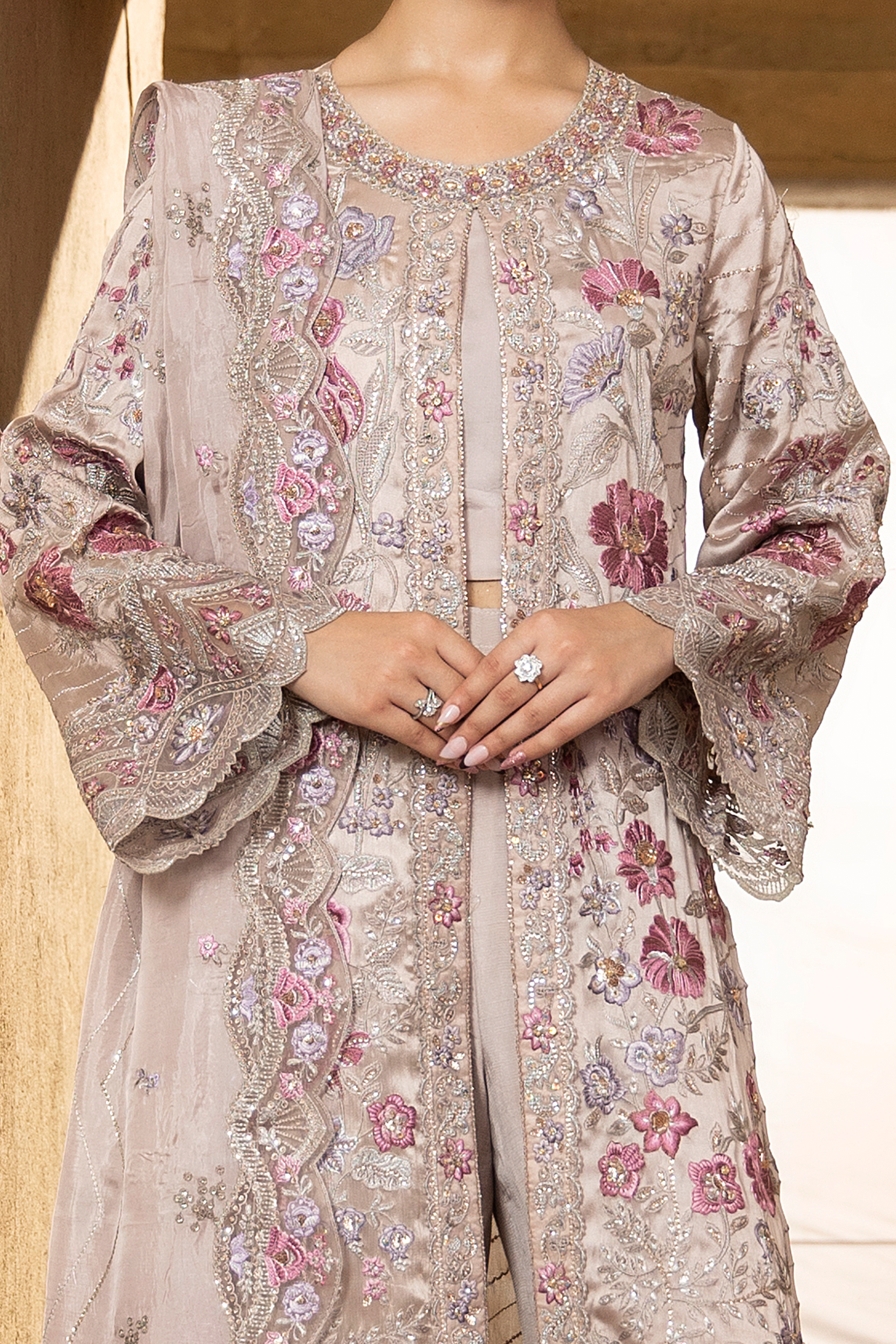 Premium Floral Embroidered 3-Piece Suit-Anaya Festive ’26