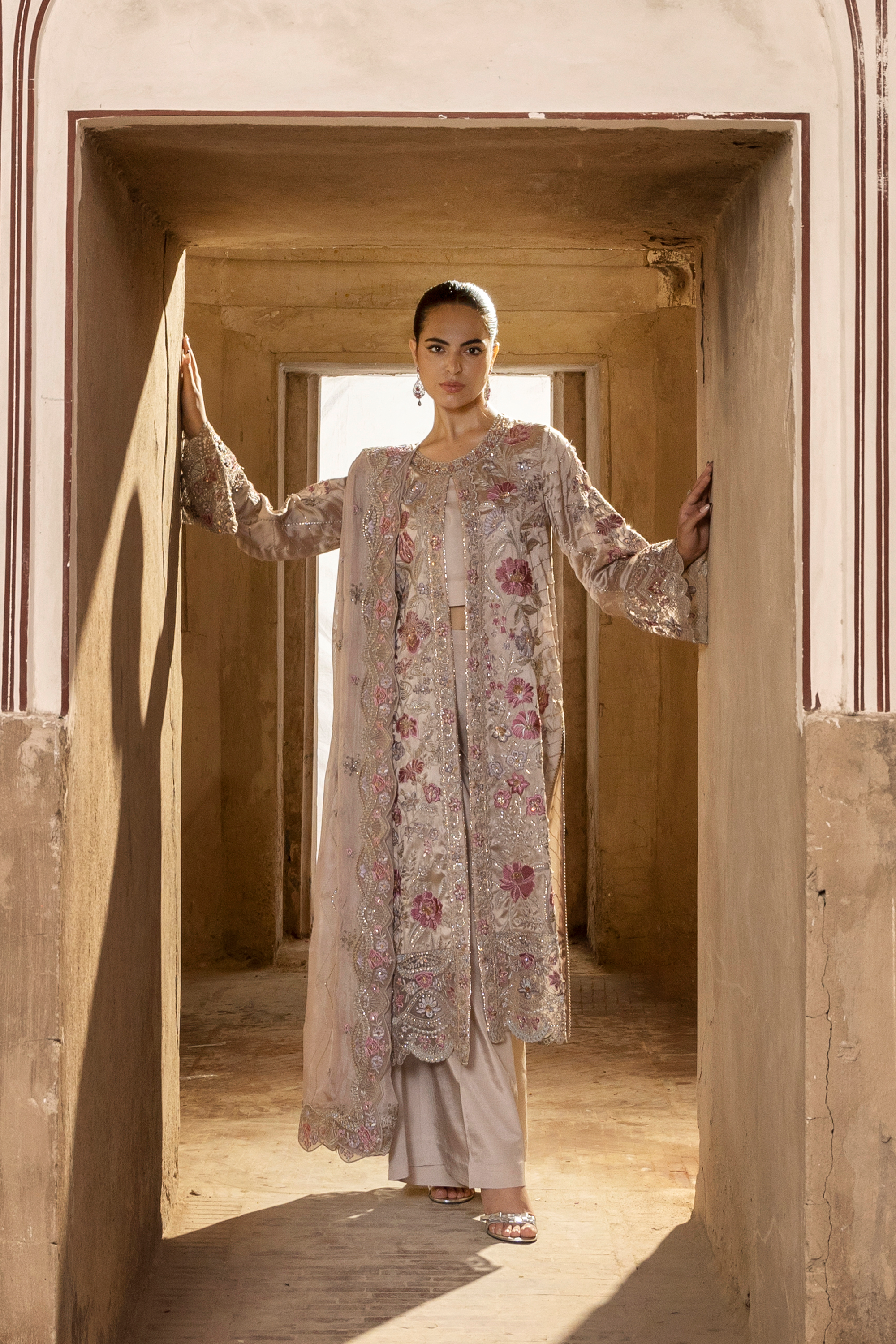 Premium Floral Embroidered 3-Piece Suit-Anaya Festive ’26