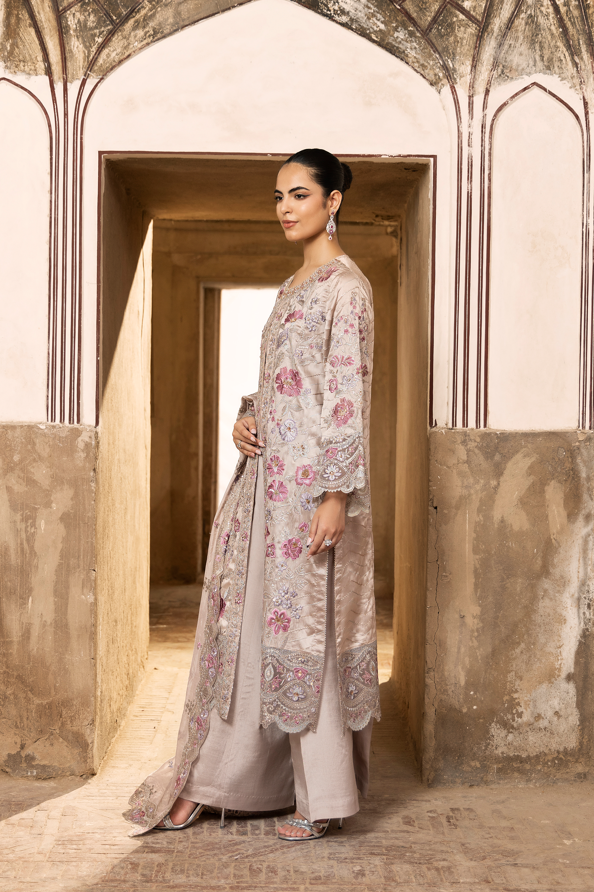Premium Floral Embroidered 3-Piece Suit-Anaya Festive ’26