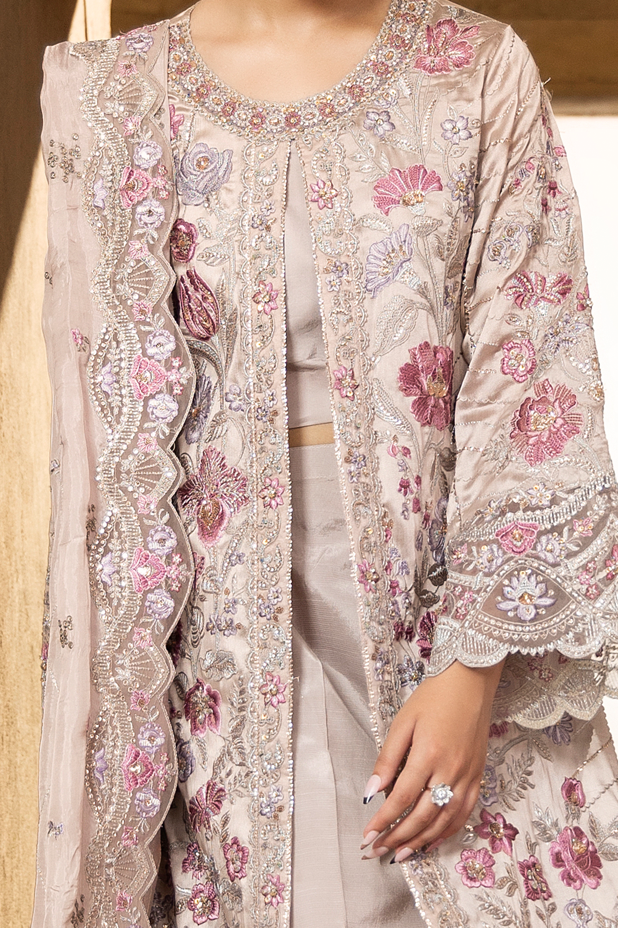 Premium Floral Embroidered 3-Piece Suit-Anaya Festive ’26