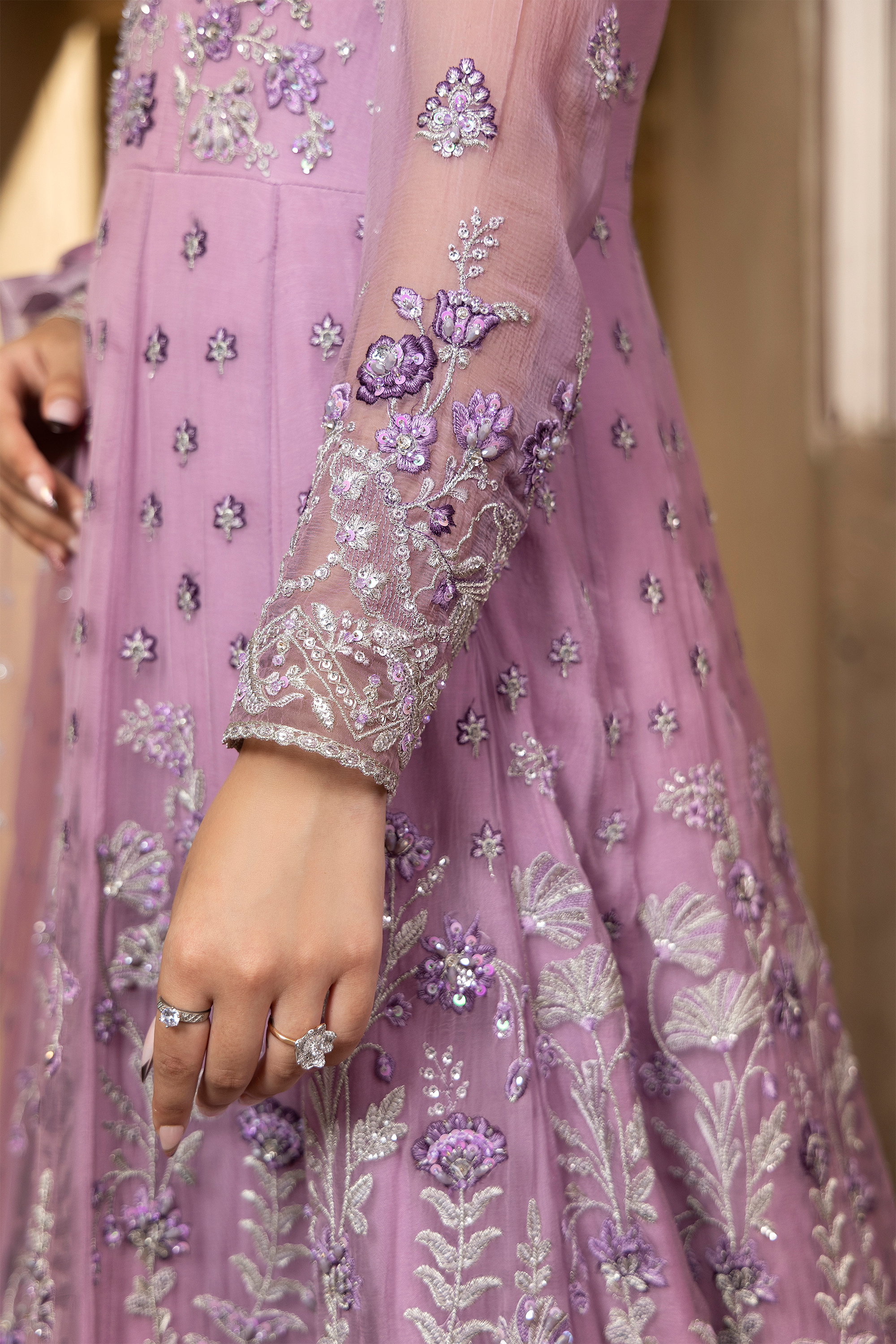 Pink Floral Embroidered Pakistani Festive Suit-Anaya Festive ’26