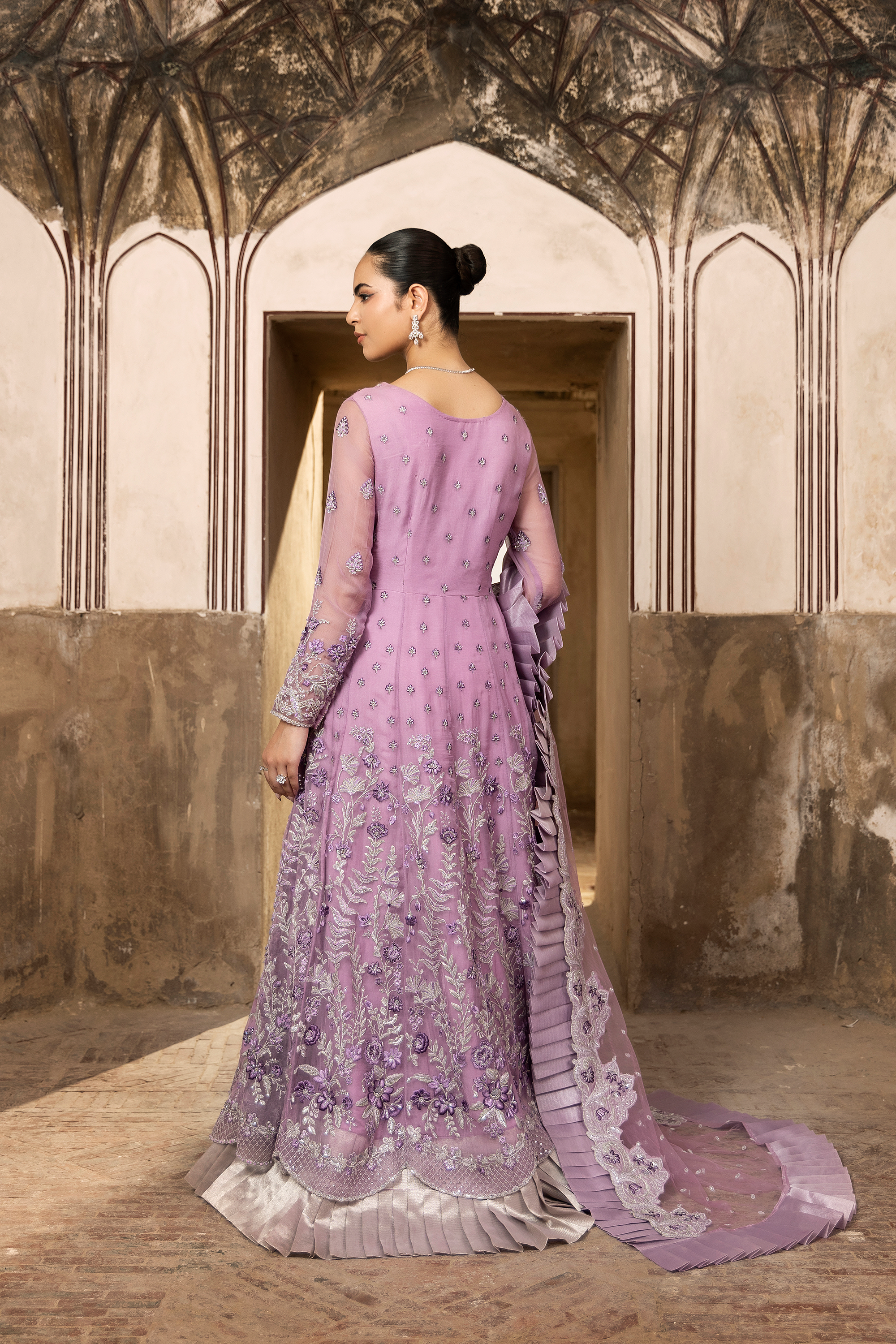 Pink Floral Embroidered Pakistani Festive Suit-Anaya Festive ’26