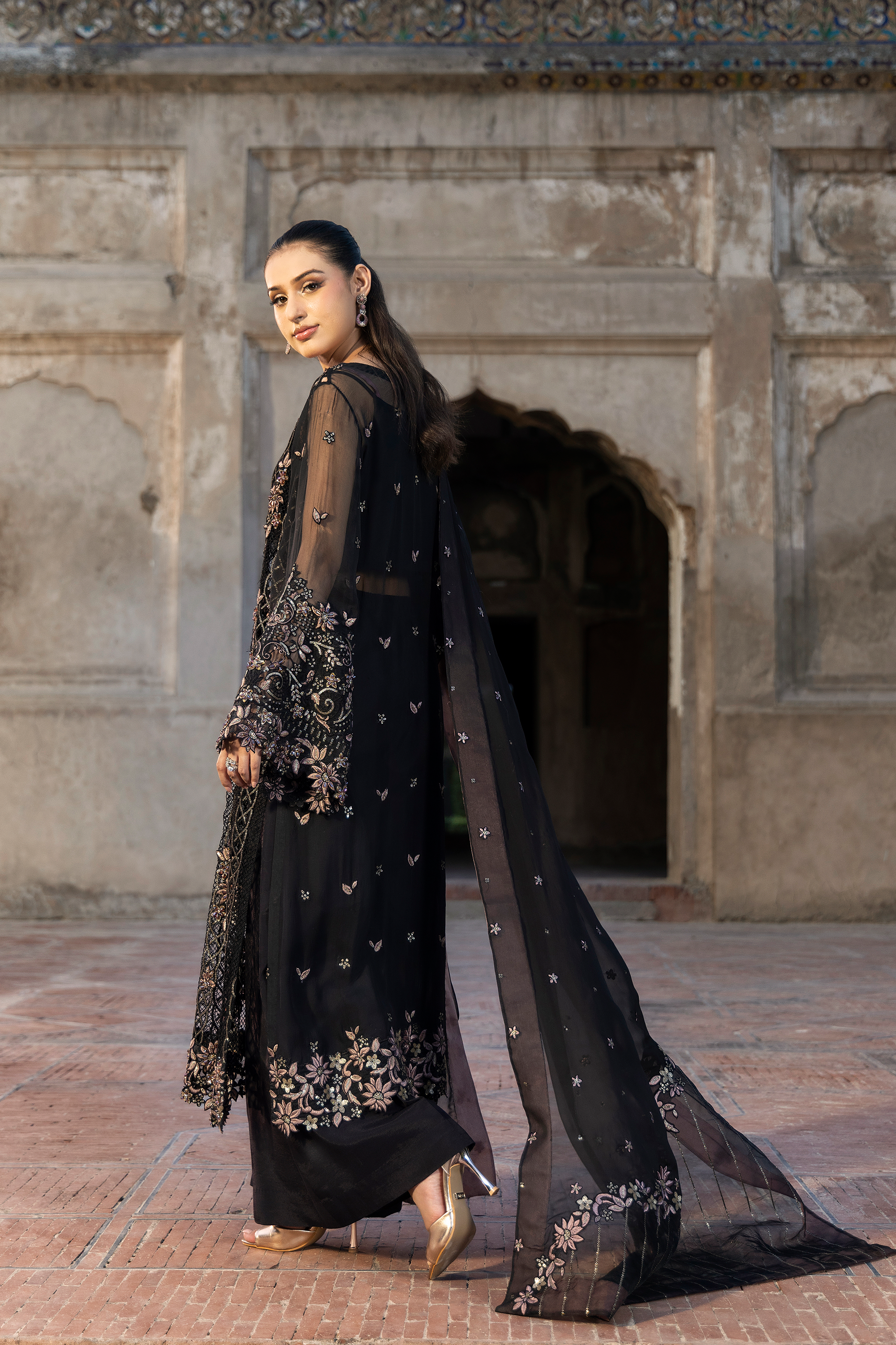 Black Embroidered Luxury Pakistani Festive Suit-Anaya Festive ’26