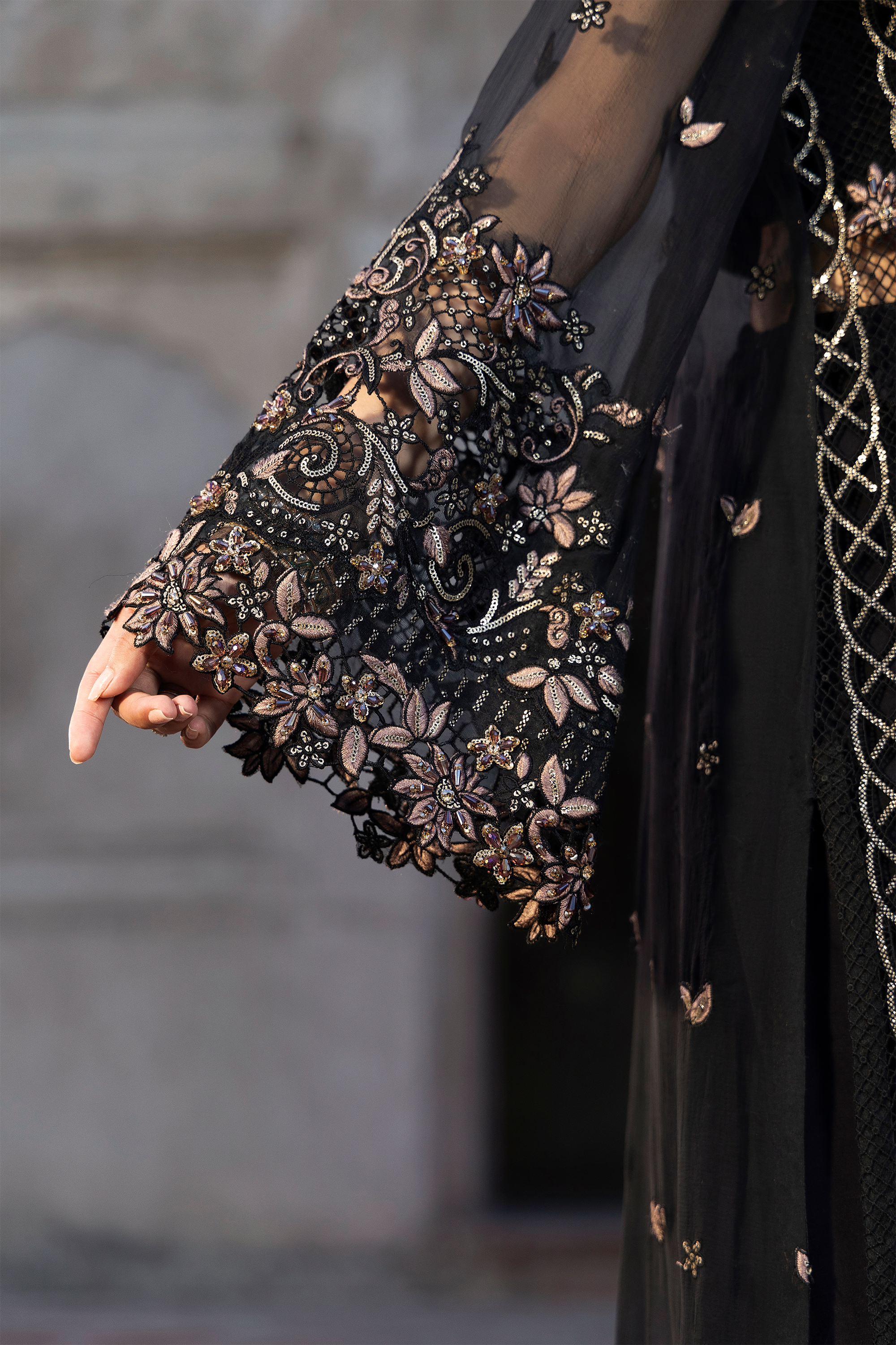 Black Embroidered Luxury Pakistani Festive Suit-Anaya Festive ’26