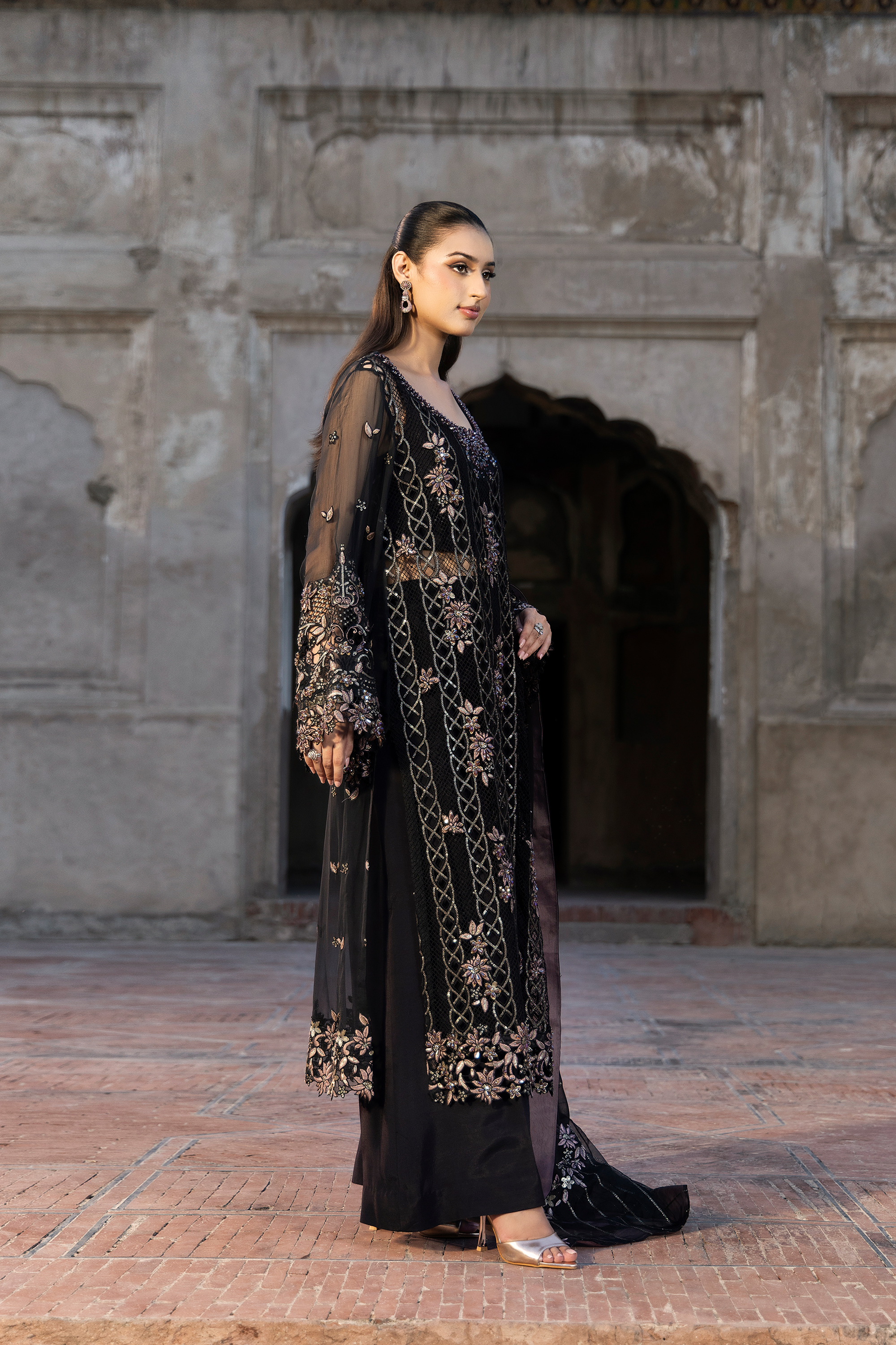 Black Embroidered Luxury Pakistani Festive Suit-Anaya Festive ’26